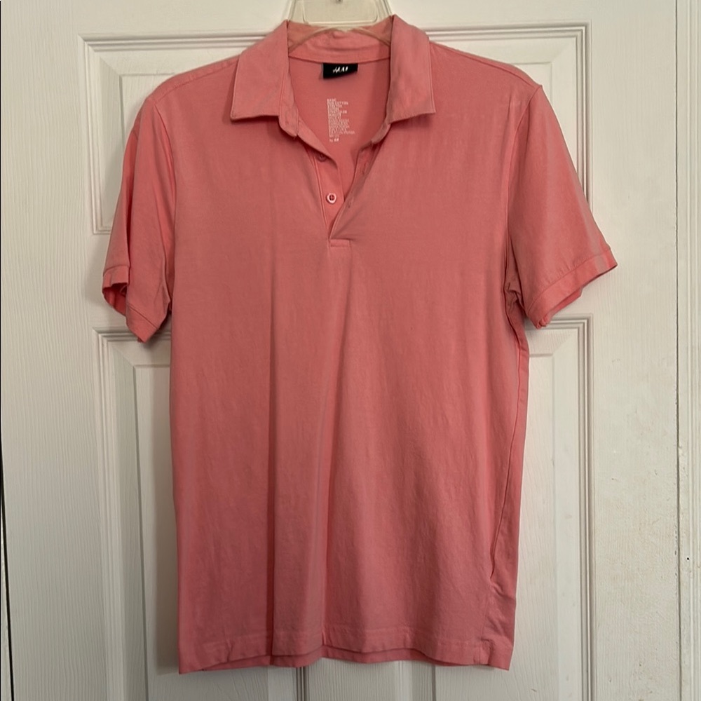 H&M Men's Coral Polo Shirt